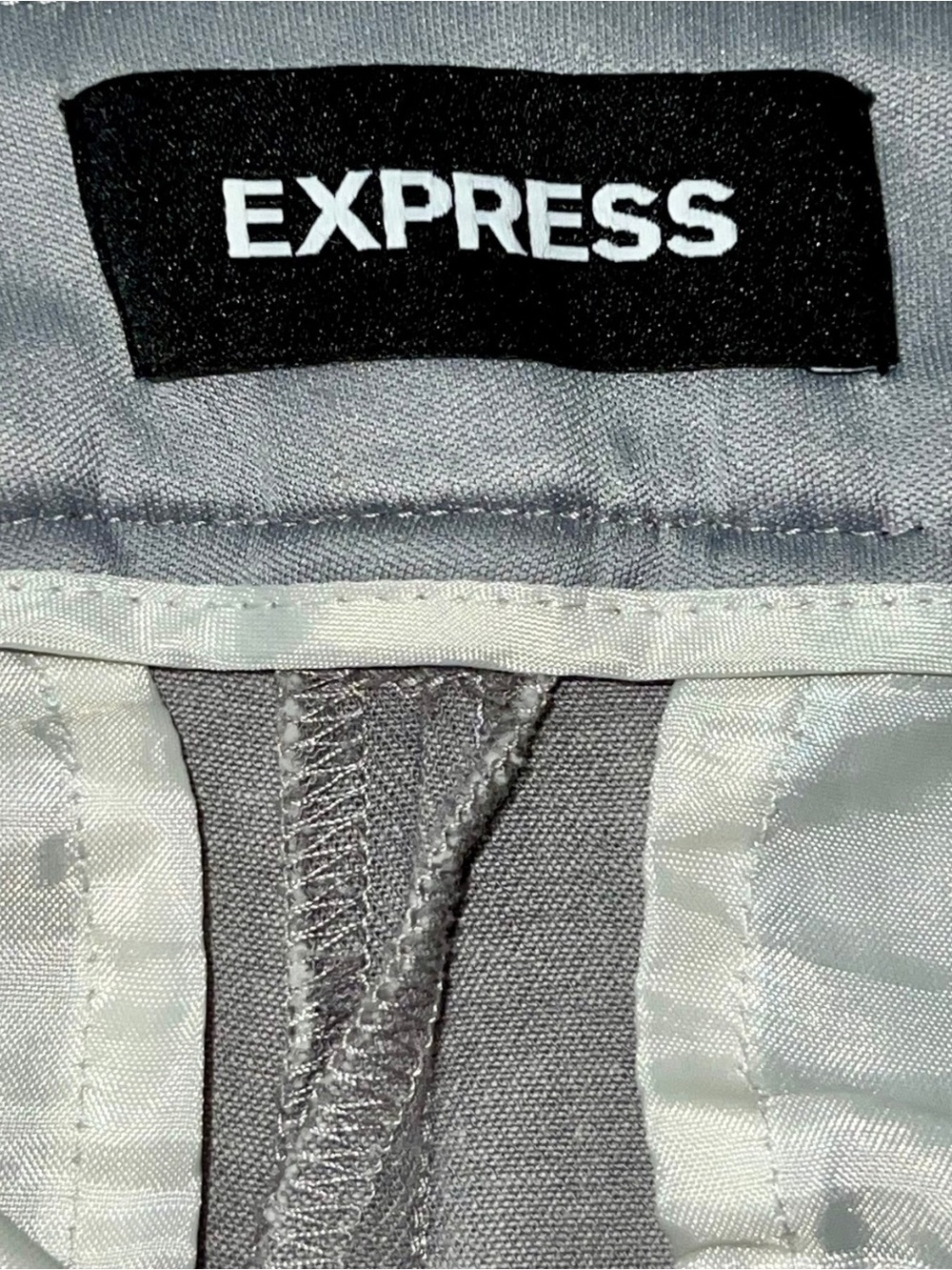 Express Columnist Ankle Mid Rise Dress Pants Gray Size 0R Stretch - Picture 3 of 6